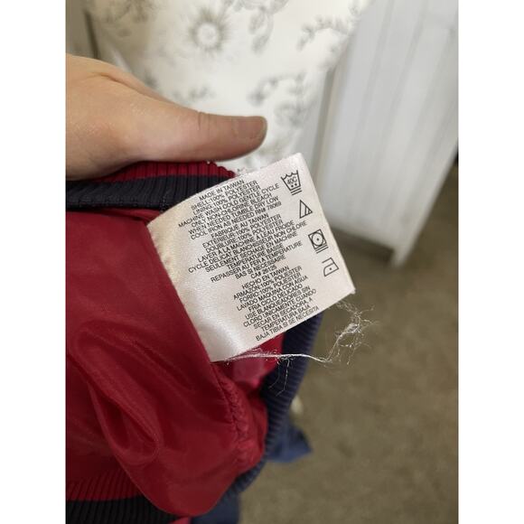 Ashworth Vintage Golf Pullover Mens Large Red Blue Windbreaker Preppy - Picture 4 of 6